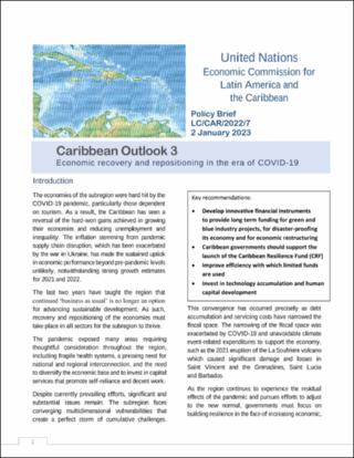 Caribbean Outlook 3: Economic recovery and repositioning in the era of COVID-19. Policy Brief