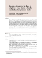 Intersección entre la clase y el género y su efecto sobre la calidad del empleo en Chile