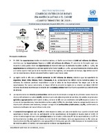 Boletín estadístico de comercio exterior de bienes en América Latina y el Caribe. Cuarto trimestre 2019 (Nro. 38)