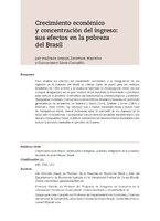 Crecimiento económico y concentración del ingreso: sus efectos en la pobreza del Brasil