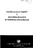 Políticas de inversión y recursos humanos en empresas industriales