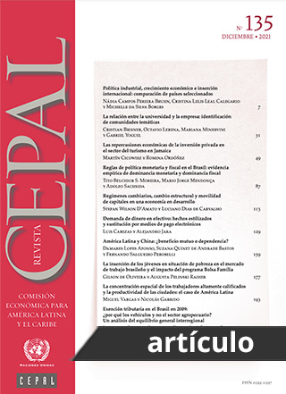 Exención tributaria en el Brasil en 2009: ¿por qué los vehículos y no el sector agropecuario? Un análisis del equilibrio general interregional