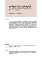 Analysis of formal-informal transitions in the Ecuadorian labour market