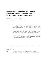 Work, family and public policy changes in Latin America: Equity, maternalism and co-responsibility