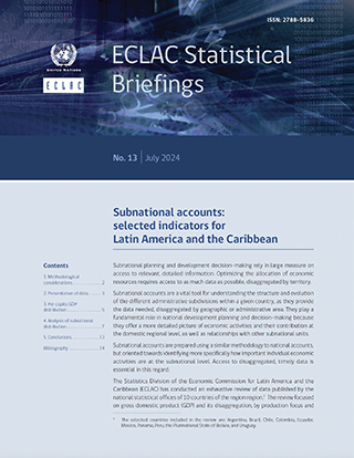 Subnational accounts: selected indicators for Latin America and the Caribbean