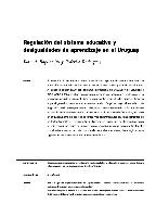 Regulación del sistema educativo y desigualdades de aprendizaje en el Uruguay