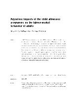 Argentina: Impacts of the child allowance programme on the labour-market behaviour of adults