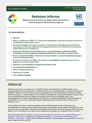 REDATAM Informa Nº 30, diciembre 2024