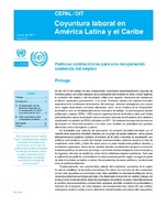 Coyuntura Laboral en América Latina y el Caribe: políticas contracíclicas para una recuperación sostenida del empleo