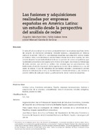 Las fusiones y adquisiciones realizadas por empresas españolas en América Latina: un estudio desde la perspectiva del análisis de redes