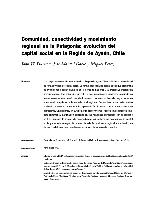 Comunidad, conectividad y movimiento regional en la Patagonia: evolución del capital social en la Región de Aysén, Chile