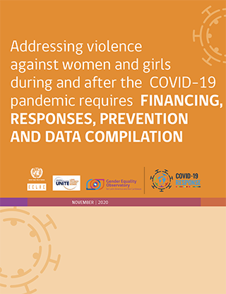 Addressing violence against women and girls during and after the COVID-19 pandemic requires FINANCING, RESPONSES, PREVENTION AND DATA COMPILATION