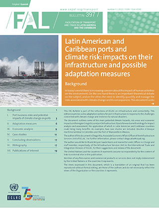 Latin American and Caribbean ports and climate risk: impacts on their infrastructure and possible adaptation measures