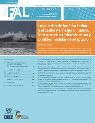 Los puertos de América Latina y el Caribe y el riesgo climático: impactos en su infraestructura y posibles medidas de adaptación