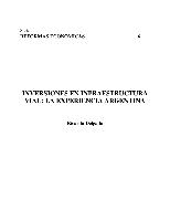 Inversiones en infraestructura vial: la experiencia argentina