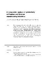 A comparative analysis of productivity in Brazilian and Mexican manufacturing industries