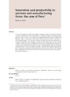 Innovation and productivity in services and manufacturing firms: the case of Peru