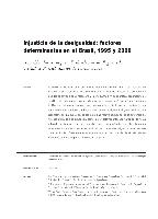 Injusticia de la desigualdad: factores determinantes en el Brasil, 1995 y 2009