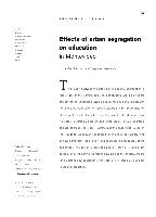 Effects of urban segregation on education in Montevideo