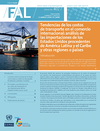 Tendencias de los costos de transporte en el comercio internacional: análisis de las importaciones de los Estados Unidos procedentes de América Latina y el Caribe y otras regiones o países