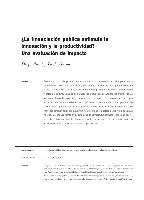 ¿La financiación pública estimula la innovación y la productividad? Una evaluación de impacto