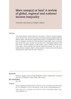 More unequal or less? A review of global, regional and national income inequality