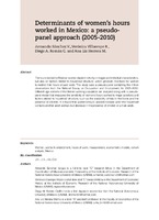 Determinants of women’s hours worked in Mexico: a pseudopanel approach (2005-2010)