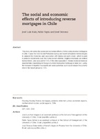 The social and economic effects of introducing reverse mortgages in Chile