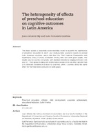 The heterogeneity of effects of preschool education on cognitive outcomes in Latin America