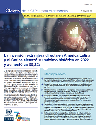 Claves de la CEPAL para el desarrollo Nº 15: La Inversión Extranjera Directa en América Latina y el Caribe 2023