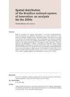 Spatial distribution of the Brazilian national system of innovation: an analysis for the 2000s