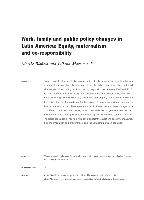 Work, family and public policy changes in Latin America: Equity, maternalism and co-responsibility