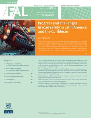 Progress and challenges in road safety in Latin America and the Caribbean