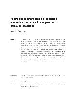 Restricciones financieras del desarrollo económico: teoría y políticas para los países en desarrollo