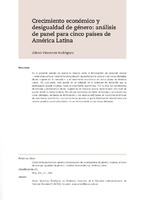 Crecimiento económico y desigualdad de género: análisis de panel para cinco países de América Latina