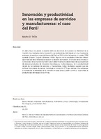 Innovación y productividad en las empresas de servicios y manufactureras: el caso del Perú