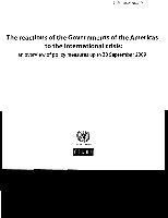 The reactions of the governments of the Americas to the international crisis: an overview of policy measures up to 31 December 2009