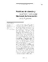 Políticas de ciencia y tecnología y el Sistema Nacional de Innovación en la Argentina