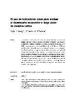 El uso de indicadores clave para evaluar el desempeño económico a largo plazo de América Latina