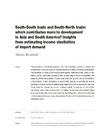 South-South trade and South-North trade: which contributes more to development in Asia and South America? Insights from estimating income elasticities of import demand