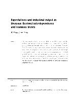 Expectations and industrial output in Uruguay: Sectoral interdependence and common trends