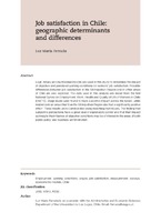 Job satisfaction in Chile: geographic determinants and differences