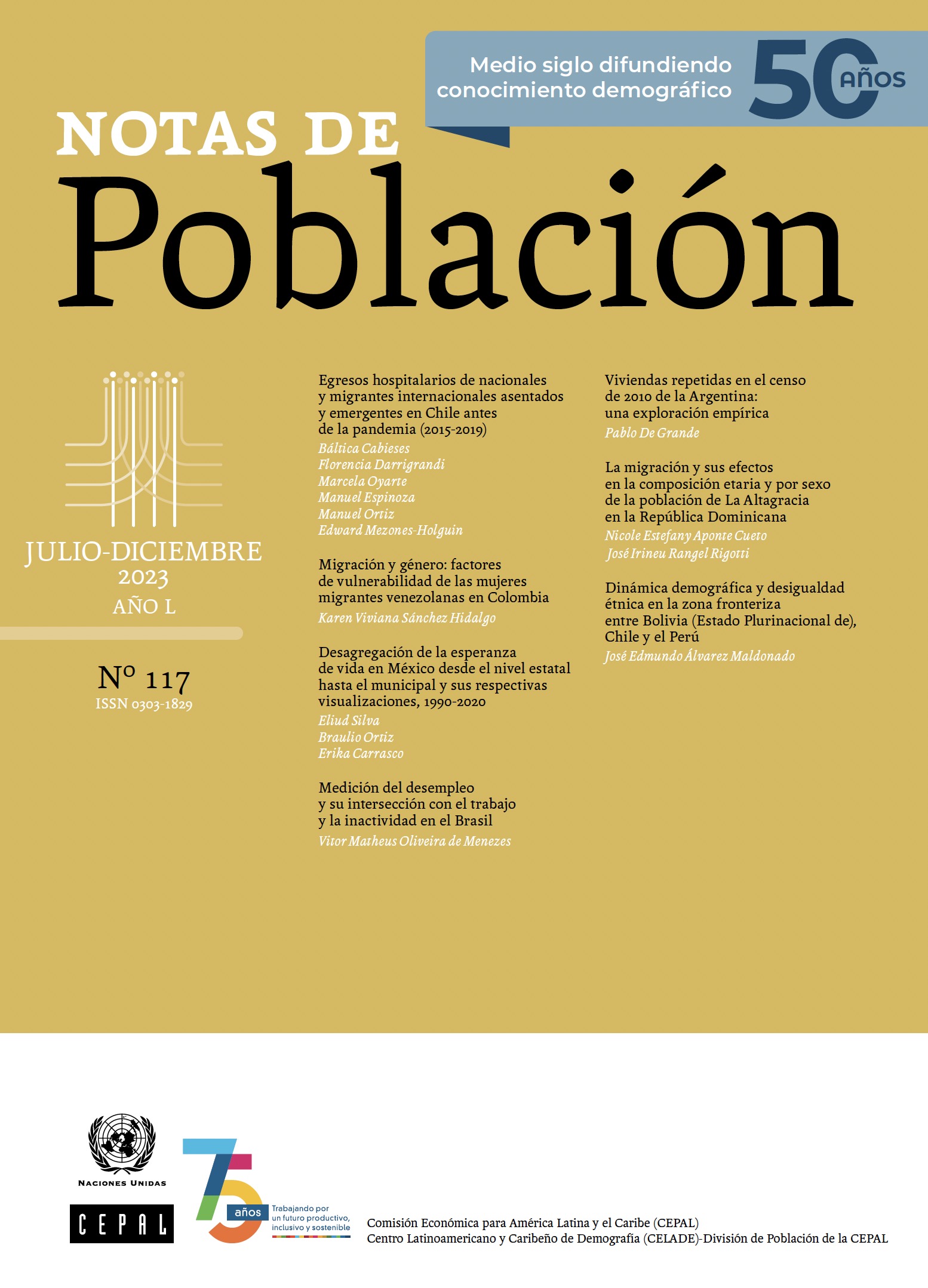 Notas de Población Vol. 50 N° 117