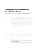 Tertiarization in Chile: cultural inequality and occupational structure