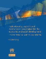 Institutionality, logistics and international cooperation for the economic and social development: The case of the Plurinational State of Bolivia