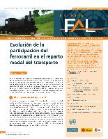 Evolución de la participación del ferrocarril en el reparto modal del transporte