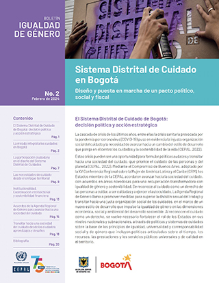 Sistema Distrital de Cuidado en Bogotá: diseño y puesta en marcha de un pacto político, social y fiscal