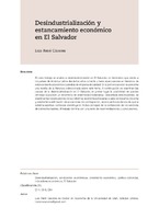 Desindustrialización y estancamiento económico en El Salvador